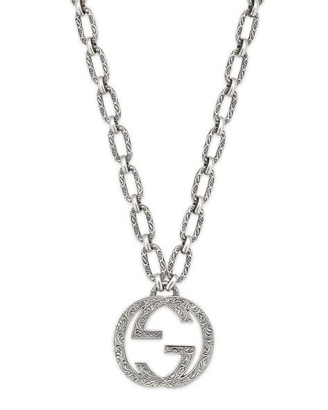 gucci mens necklace gold|gucci interlocking g necklace men's.